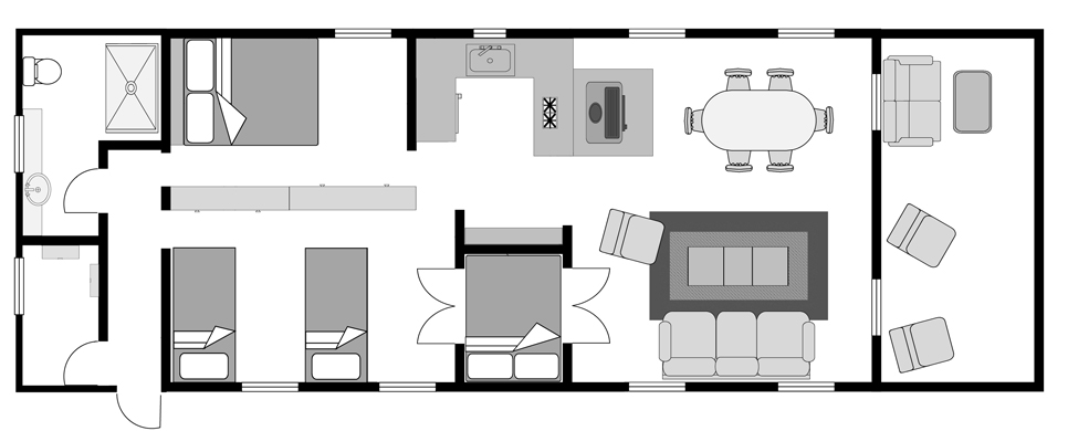 Catchpenny, Safari Lodges, Elie, Floor plan